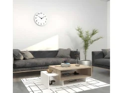 Homemania Salontafel-Gemini Koffietafel, Wit, Sonoma, 100X60X35 Cm, Epikasa