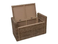 Vente-unique Kleine Opberger En Slaapkameraccessoire-Genua Rotan Opbergkist, Cubu Grijs