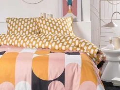 OZAIA Beddengoed-Geometrisch En Omkeerbaar Dekbedovertrek - Katoen 57 Draden /Cm - Dekbedhoes 220 X 240 Cm + 2 Kussenslopen 63 X 63 Cm - Meerdere Kleuren - Arlao