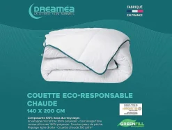 DREAMEA Dekbed-Gerecycled Warm Dekbed Van In Microvezel - 140 X 200 Cm - 350 Gr/M - Rosa