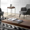 Angel Cerda Fauteuil Kunstleer-Gestoffeerde Armstoel In Houndstooth Stof 5011