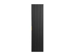 Vente-unique Badkamerkast-Gestreepte Hangende Badkamerkolom - Zwart - H140 Cm - Zevara