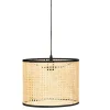 OZAIA Hanglamp-Gevlochten Hanglamp Neirobi - Etnische Stijl - Ijzer En Rotan - D30 X H120 Cm - Naturel