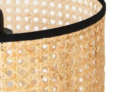 OZAIA Hanglamp-Gevlochten Hanglamp Neirobi - Etnische Stijl - Ijzer En Rotan - D30 X H120 Cm - Naturel