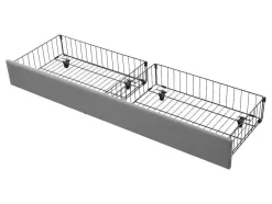 ModernLuxe Fluwelen Bed-Gewatteerd Opbergbed 160X200Cm In Fluweel Met Lade + Lattenbodem - Grijs (Zonder Matras)