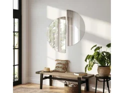 Vente-unique Spiegel-Glamour Badkamerspiegel Klaar Om Te Monteren 1/2 O100