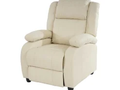 Vente-unique Fauteuil Kunstleer-Glasgow Fauteuil, Creme