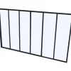Vente-unique Glazen Binnenraam-Glazen Binnenraam Bayview Van Alumimium Met Zwarte Poedercoating - 180 X 130 Cm