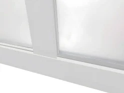 Vente-unique Glazen Binnenraam-Glazen Binnenraam Bayview In Aluminium Met Witte Poedercoating - 180X105 Cm