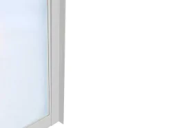 Vente-unique Glazen Binnenraam-Glazen Binnenraam Bayview In Aluminium Met Witte Poedercoating - 180X105 Cm