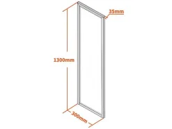 Vente-unique Glazen Binnenraam-Glazen Binnenraam In Aluminium Met Poedercoating - 30 X 130 Cm - Zwart - Bayview
