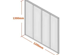 Vente-unique Glazen Binnenraam-Glazen Binnenraam In Aluminium Met Poedercoating En Getextureerd Gehard Glas - 120 X 130 Cm - Zwart - Vietra