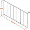 Vente-unique Glazen Binnenraam-Glazen Binnenraam In Aluminium Met Poedercoating - 210 X 130 Cm - Zwart - Bayview