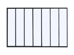 Vente-unique Glazen Binnenraam-Glazen Binnenraam In Aluminium Met Poedercoating - 210 X 130 Cm - Zwart - Bayview