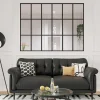 Vente-unique Glazen Binnenraam-Glazen Binnenraam In Orangeriestijl Van Gepoederlakt Aluminium 180 X 130 Cm Zwart Oransa