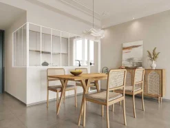 Vente-unique Glazen Binnenraam-Glazen Hoekbinnenraam In Industriele Stijl In Gepoederlakt Aluminium L210 X L120 X H105 Wit Bayview