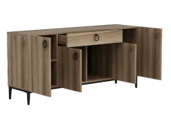 EPIKASA Buffetkast-Gloria Multifunctioneel Kabinet, Walnoot, 160X42X75 Cm,
