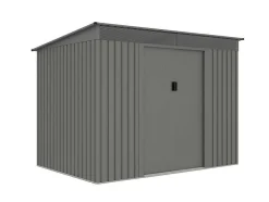 EXPERTLAND Tuinhuis-Grijs Metalen Tuinhuisje Van Gegalvaniseerd Staal 4,29 M - Folco