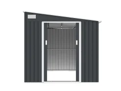 EXPERTLAND Tuinhuis-Grijs Metalen Tuinhuisje Van Gegalvaniseerd Antracietkleurig Staal 4,97 M - Daustin