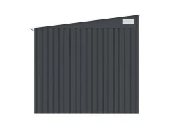 EXPERTLAND Tuinhuis-Grijs Metalen Tuinhuisje Van Gegalvaniseerd Antracietkleurig Staal 4,97 M - Daustin