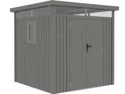 EXPERTLAND Tuinhuis-Grijs Metalen Tuinhuisje Van Gegalvaniseerd Staal 4,4 M - Rivola