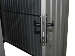 EXPERTLAND Tuinhuis-Grijs Metalen Tuinhuisje Van Gegalvaniseerd Staal 4,4 M - Rivola
