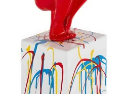 OZAIA Standbeeld-Groot Beeld Soledad Ii Van Hars - L.73 X H.57 Cm - Rood