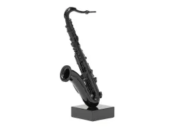 OZAIA Standbeeld-Groot Saxofoonstandbeeld Van Hars L29 X B16 X H62 Cm Zwart Musania