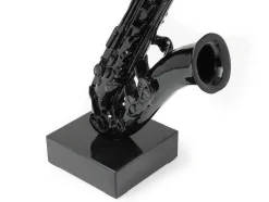 OZAIA Standbeeld-Groot Saxofoonstandbeeld Van Hars L29 X B16 X H62 Cm Zwart Musania