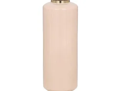 OZAIA Decoratieobject Voor Binnen-Grote Geemailleerde Metalen Vaas - D. 19 X H. 50 Cm - Beige En Goud - Goriat