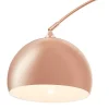 OZAIA Staande Lamp-Grote Staande Lamp Met Boog Art Deco Ombrage - Metaal En Marmer - H. 180 Cm - Koperkleur