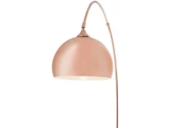 OZAIA Staande Lamp-Grote Staande Lamp Met Boog Art Deco Ombrage - Metaal En Marmer - H. 180 Cm - Koperkleur