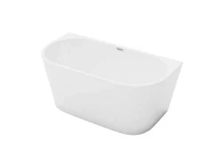 Shower & Design Halfvrijstaand Bad-Halfvrijstaand Bad - 175 Liter - 130 X 71,5 X 58 Cm - Wit - Acryl - Divina