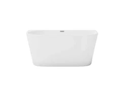 Shower & Design Halfvrijstaand Bad-Halfvrijstaand Bad - 175 Liter - 130 X 71,5 X 58 Cm - Wit - Acryl - Divina