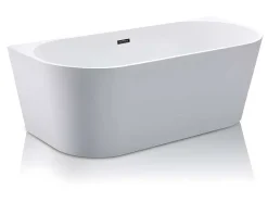 Shower & Design Halfvrijstaand Bad-Halfvrijstaande Badkuip Divina - 170 X 75 X 58 Cm - 245L- Wit