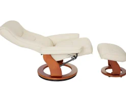 Vente-unique Fauteuil Leer-Halifax Fauteuil, Creme, Honingkleurig