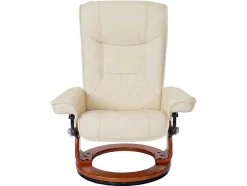 Vente-unique Fauteuil Leer-Halifax Fauteuil, Creme, Honingkleurig