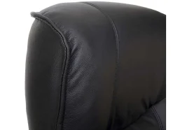 Vente-unique Fauteuil Leer-Halifax Fauteuil, Zwart, Honingkleurig
