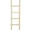 Vente-unique Accessoires & Spiegels-Handdoekenrek Ladder Van Massief Teakhout - Naturelkleur - Fodna