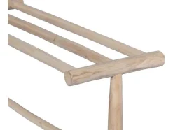Vente-unique Accessoires & Spiegels-Handdoekhouder Op Poten Van Massief Teakhout - L80 Cm X D29 Cm X H75 Cm - Fodna