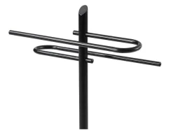 Vente-unique Accessoires & Spiegels-Handdoekhouder Van Zwart Metaal - 2 Stangen - Benosi