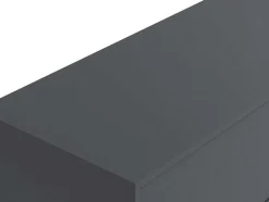 Vente-unique Wastafelmeubel-Hangend Badkamermeubel - Antraciet Grijze Kleur - L150 Cm - Isaure Ii