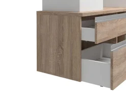 Vente-unique Dubbele Wastafel-Hangend Badkamermeubel Met Dubbele Wastafel En Spiegels - Natuurlijke Lichte Kleur - 150 Cm - Magdalena Ii