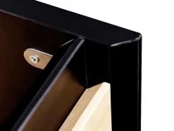 Vente-unique Badkamermeubel Met Enkele Wastafel-Hangend Badkamermeubel Met Ingebouwde Wastafel - Licht Naturel En Zwart - 80 Cm - Lannick