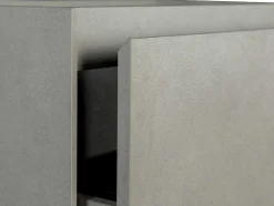 Vente-unique Badkamermeubel Met Enkele Wastafel-Hangend Badkamermeubel Met Ingebouwde Wastafel - Betongrijs - 80 Cm - Sosthene