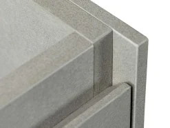 Vente-unique Badkamermeubel Met Enkele Wastafel-Hangend Badkamermeubel Met Ingebouwde Wastafel - Betongrijs - 80 Cm - Sosthene