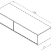 Vente-unique Dubbele Wastafel-Hangend Badkamermeubel Wit Met Dubbele Wastafel - L150 Cm - Isaure Ii