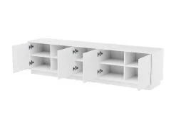 Vente-unique Tv-Meubel-Hangend Tv-Meubel Met 4 Deuren En 2 Nissen Van Mdf - Wit - Redonia