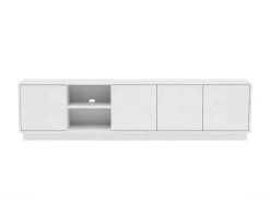 Vente-unique Tv-Meubel-Hangend Tv-Meubel Met 4 Deuren En 2 Nissen Van Mdf - Wit - Redonia