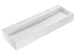 Shower & Design Muurkast Badkamer-Hangend Wastafelblad - Wit - L120 X B40 X H15 Cm - Yamdrok